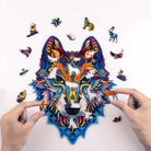 SNOW WOLF Wooden Jigsaw Puzzle - KAAYEE Puzzle