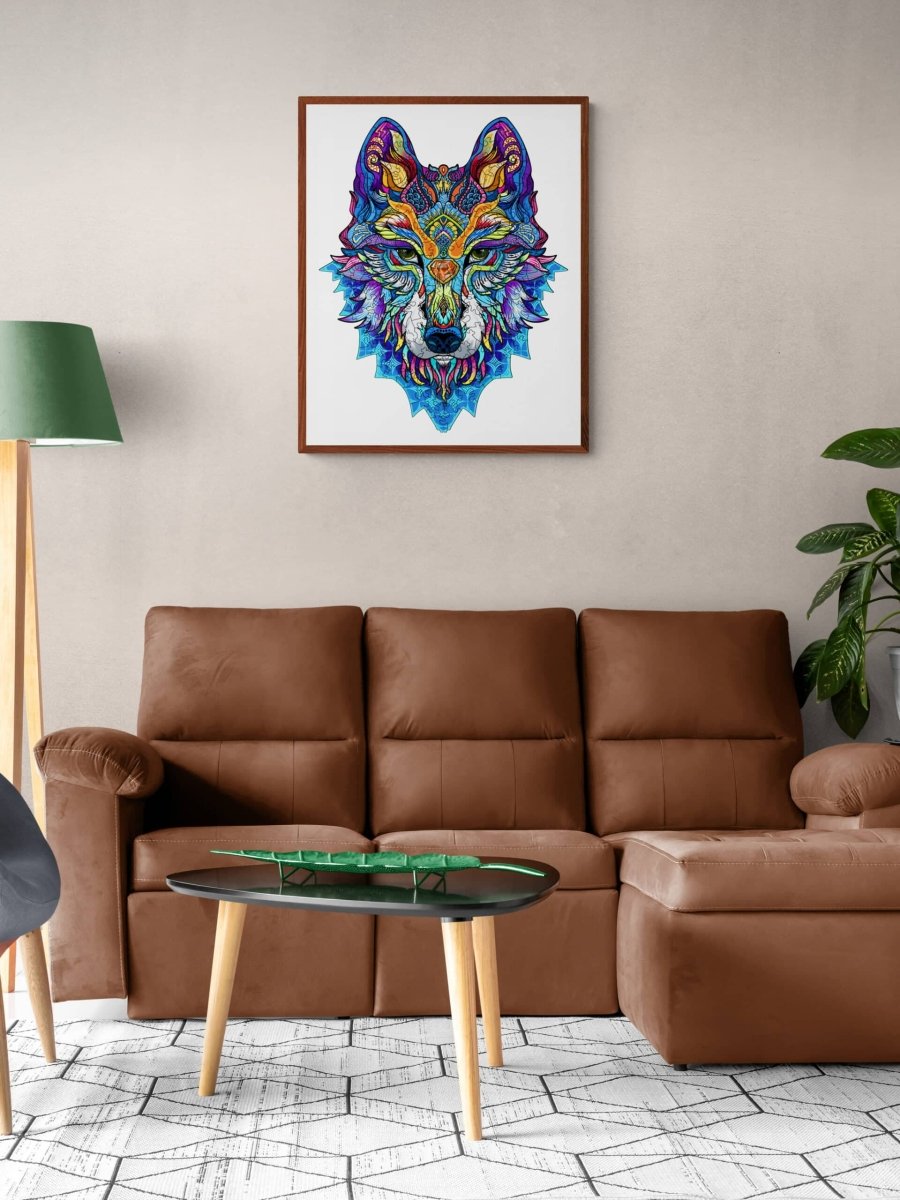 SNOW WOLF Wooden Jigsaw Puzzle - KAAYEE Puzzle