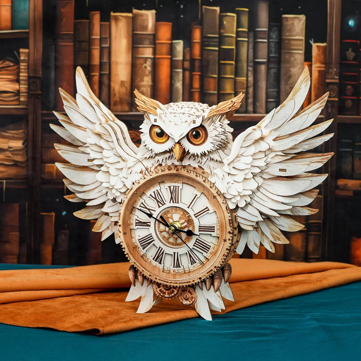 Snowy Owl Wooden Clock Kit - KAAYEE Puzzle
