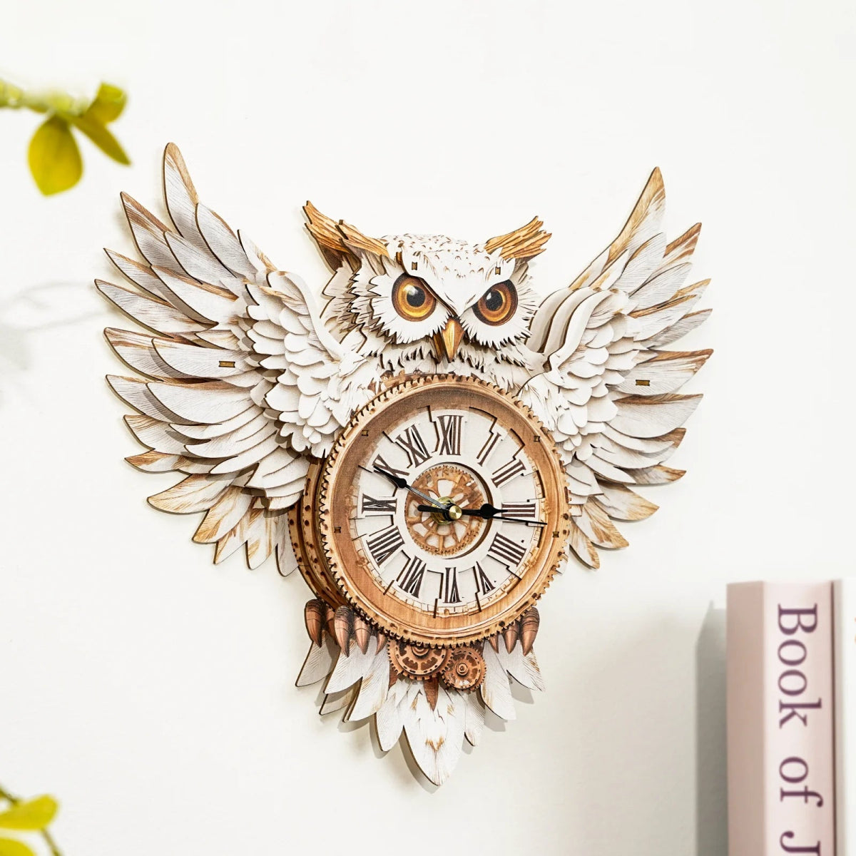 Snowy Owl Wooden Clock Kit - KAAYEE Puzzle