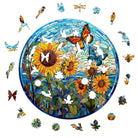Stained Glass Sunflower Wooden Jigsaw Puzzle - KAAYEE Puzzle