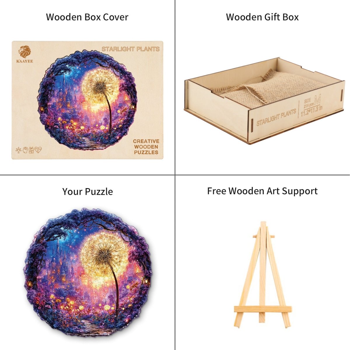 Starlight Plants Wooden Jigsaw Puzzle - KAAYEE Puzzle