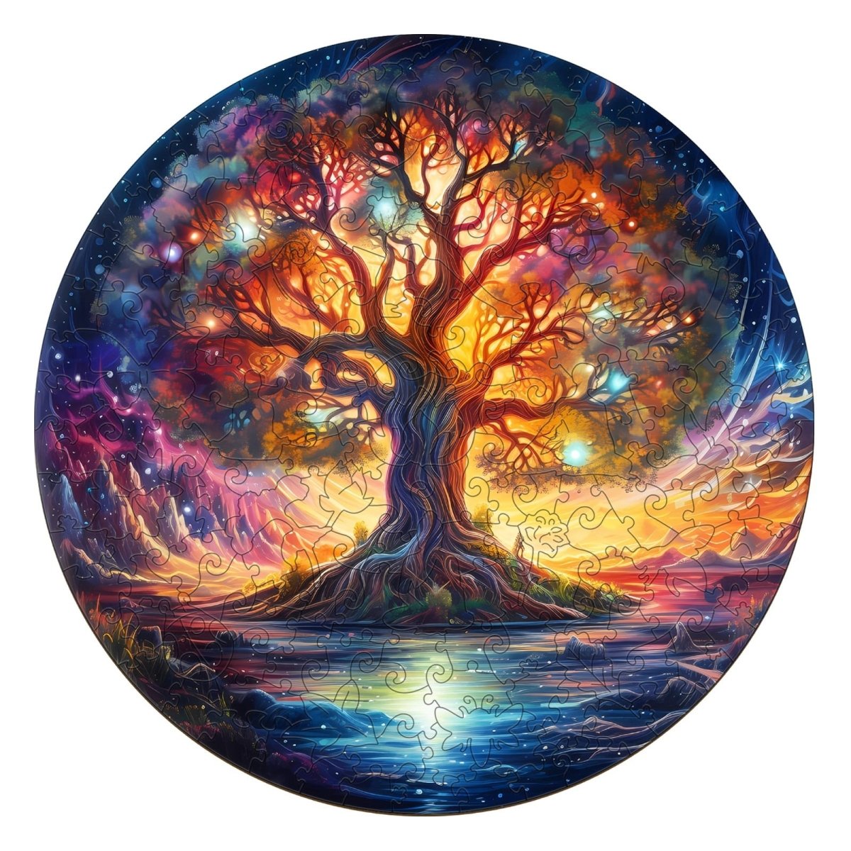 Starry Night Tree of Life Wooden Jigsaw Puzzle - KAAYEE Puzzle