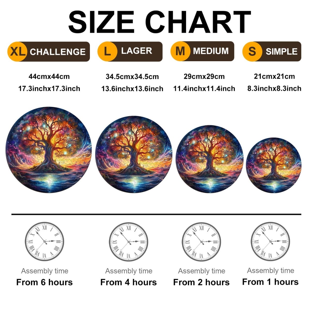 Starry Night Tree of Life Wooden Jigsaw Puzzle - KAAYEE Puzzle