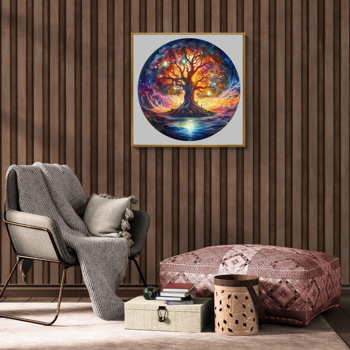 Starry Night Tree of Life Wooden Jigsaw Puzzle - KAAYEE Puzzle