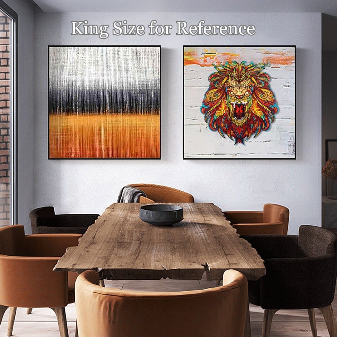 STATELY LION Wooden Jigsaw Puzzle - KAAYEE Puzzle