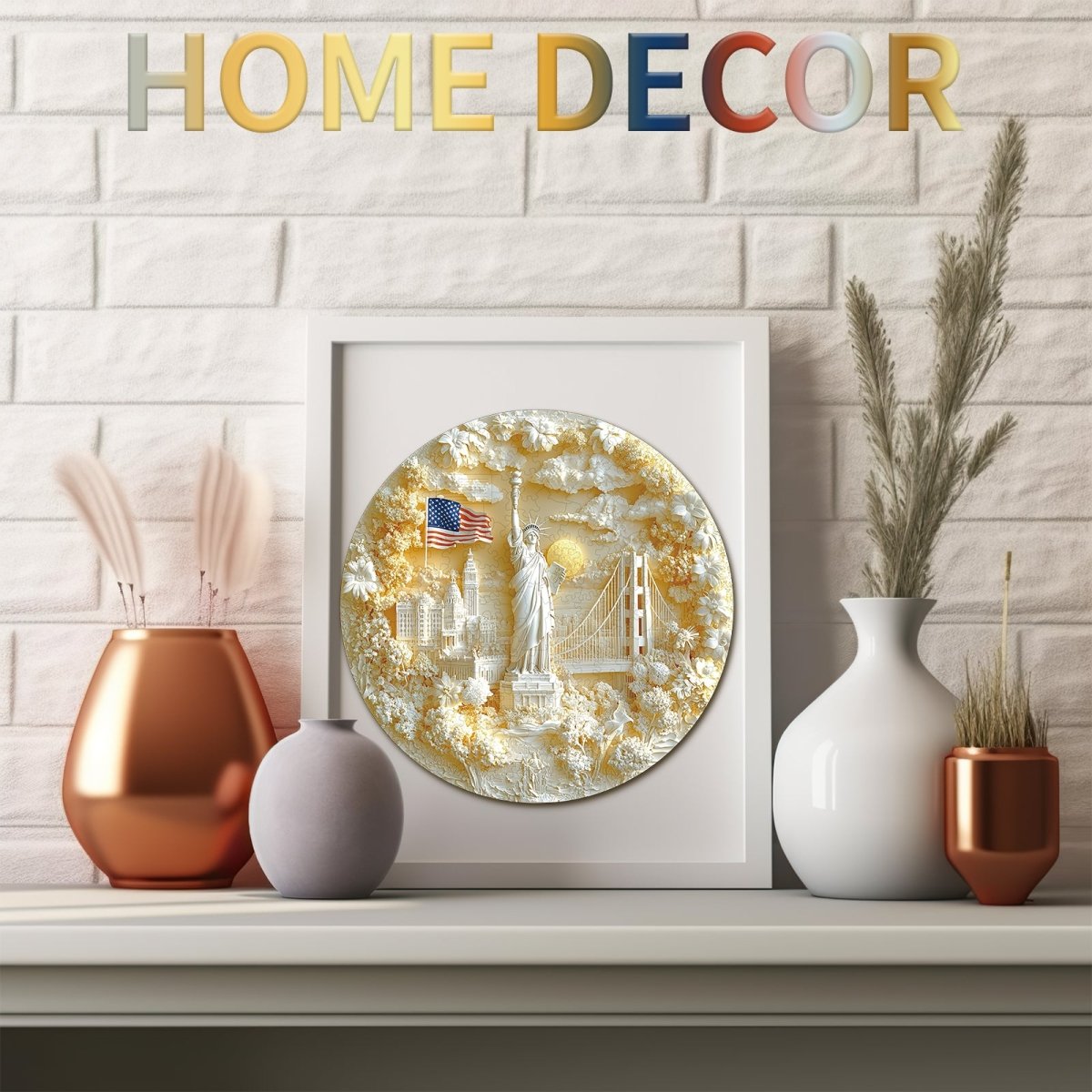 Statue of Liberty and Flag Wooden Jigsaw Puzzle - KAAYEE Puzzle