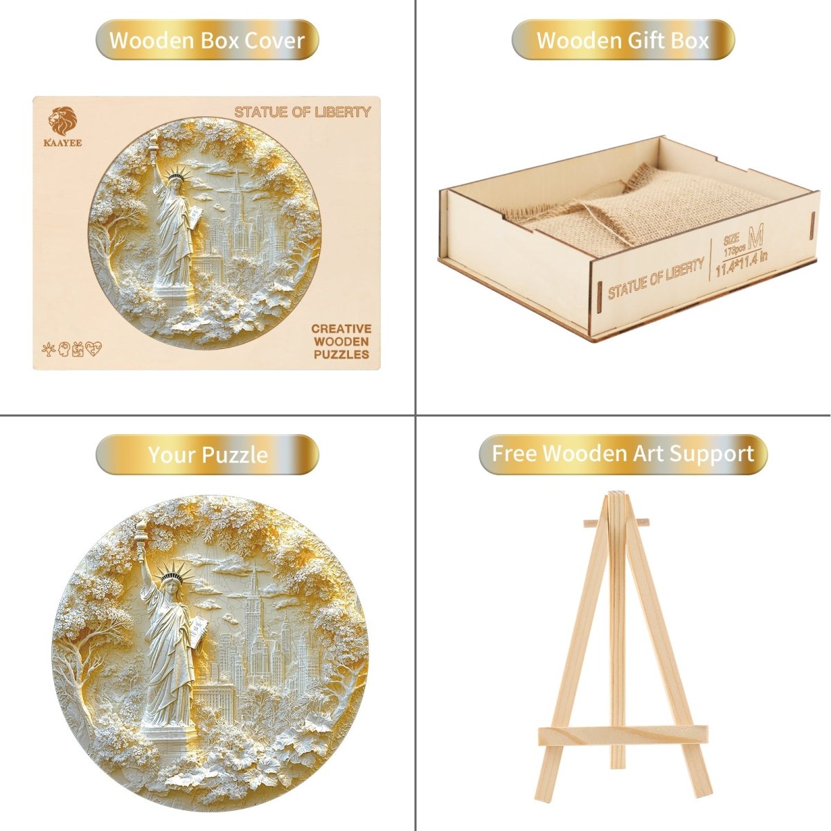 Statue of Liberty Wooden Jigsaw Puzzle - KAAYEE Puzzle