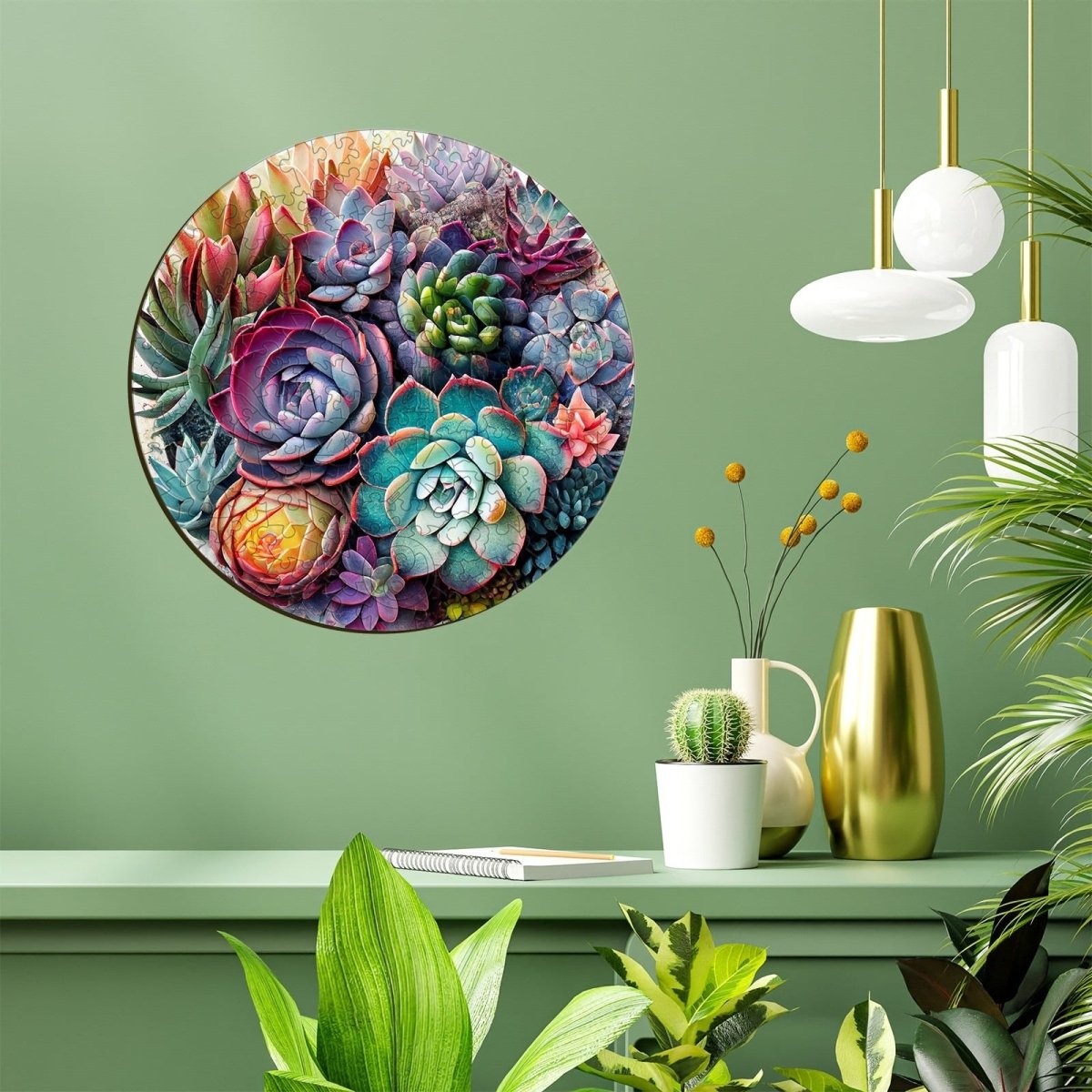 Succulent Plant 1 Wooden Jigsaw Puzzle - KAAYEE Puzzle