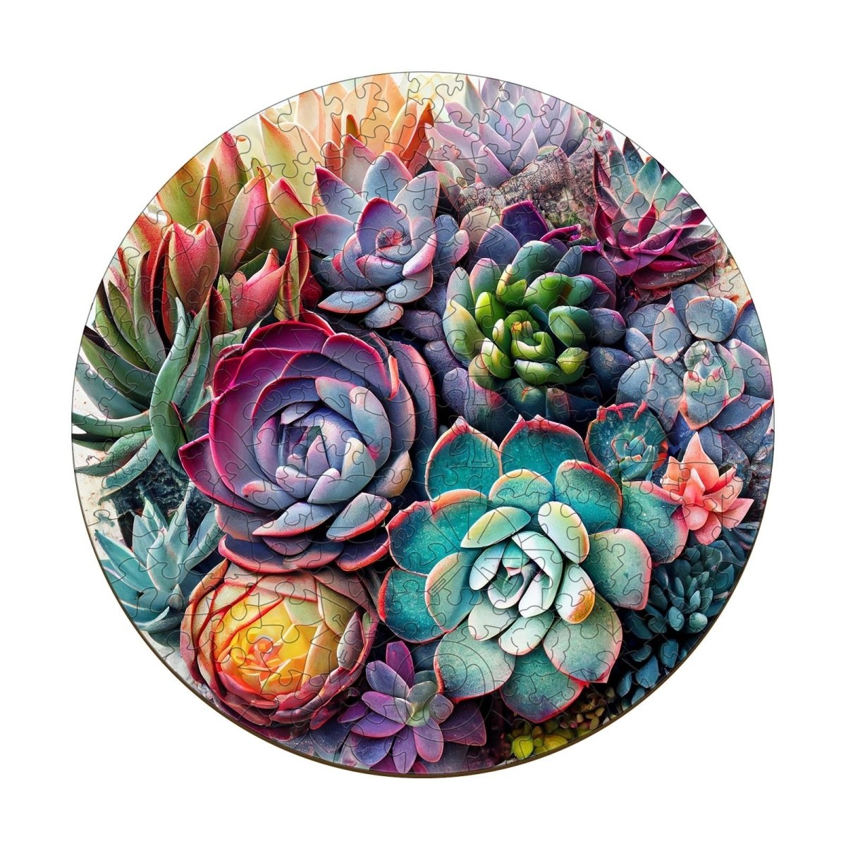 Succulent Plant 1 Wooden Jigsaw Puzzle - KAAYEE Puzzle
