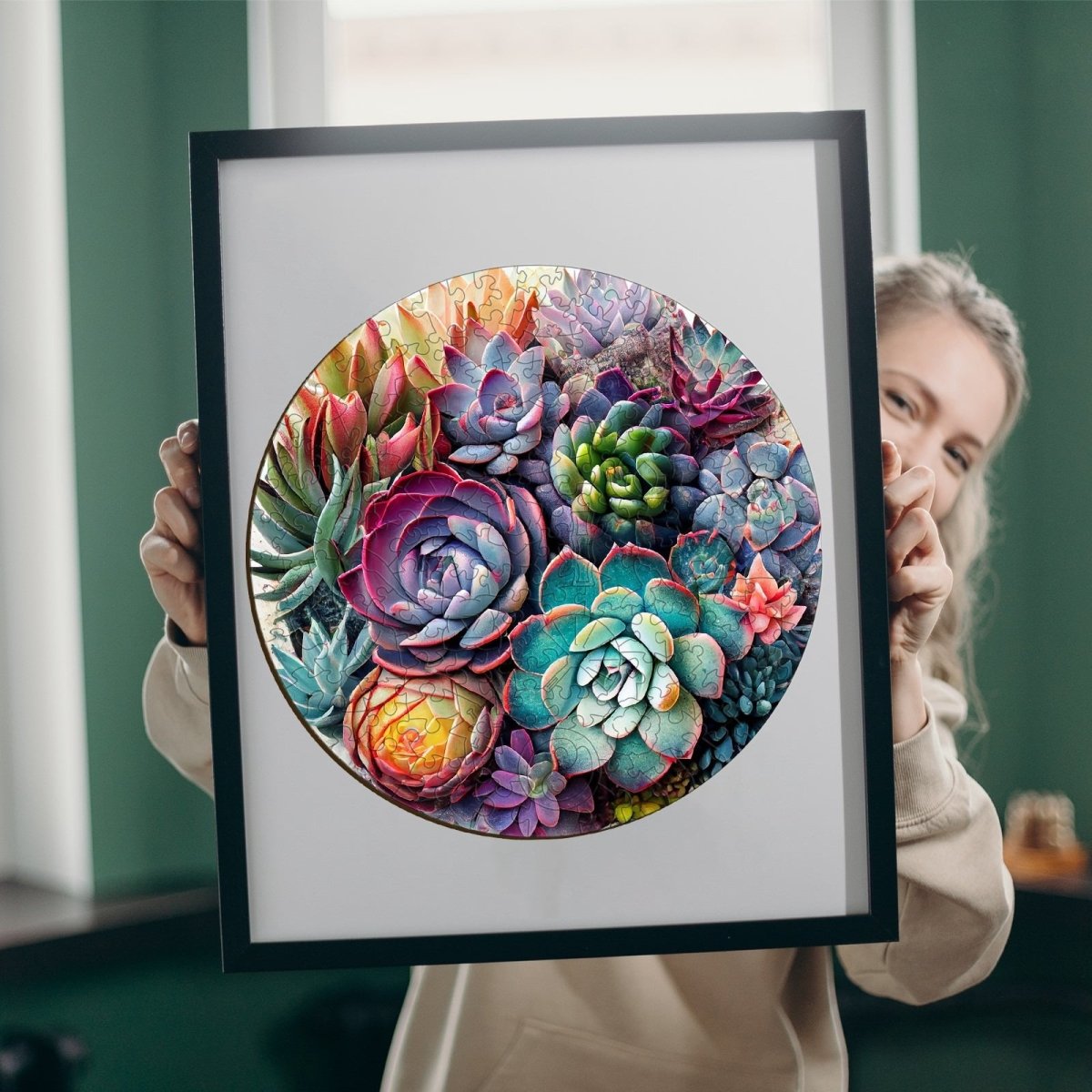 Succulent Plant 1 Wooden Jigsaw Puzzle - KAAYEE Puzzle