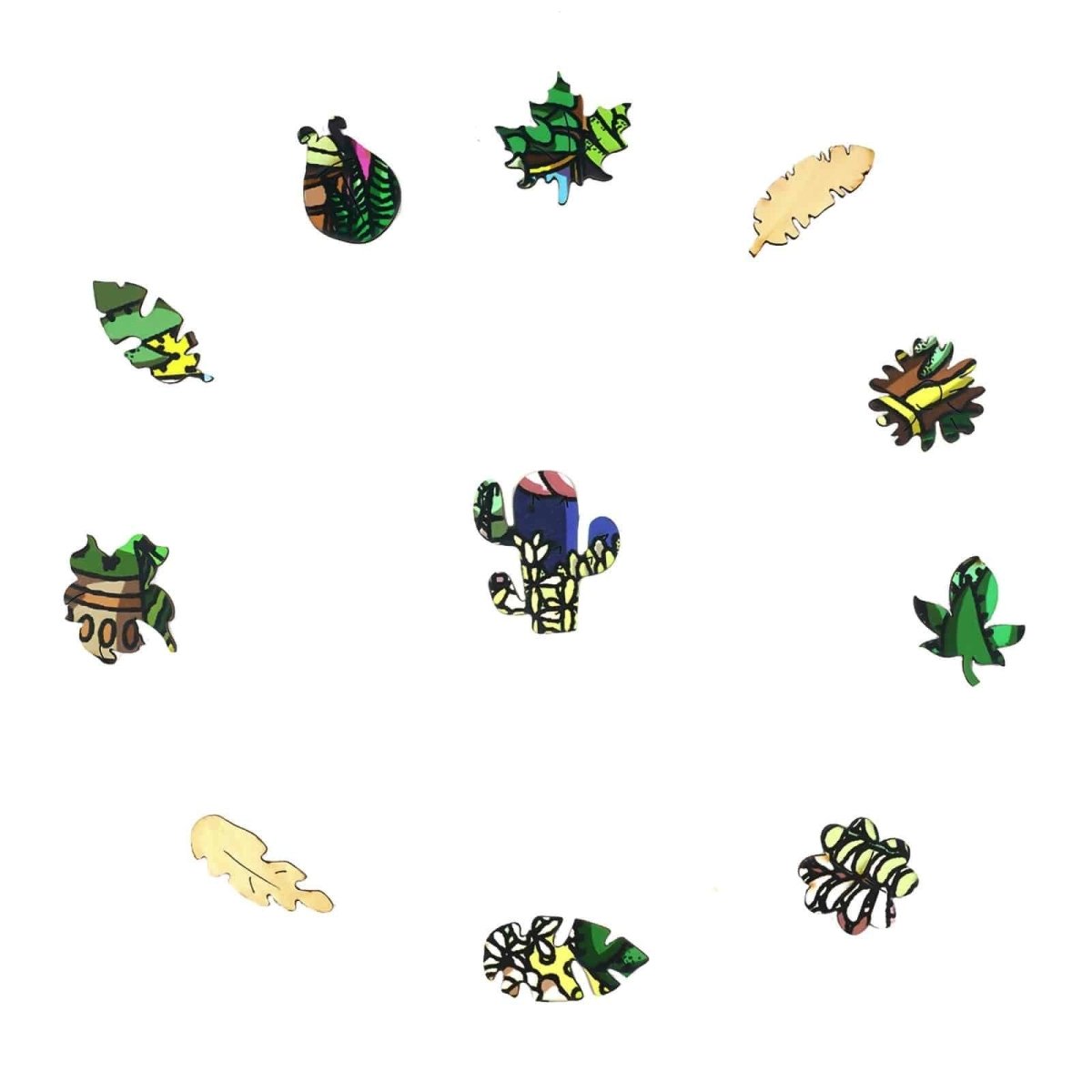 SUCCULENT PLANT Wooden Jigsaw Puzzle - KAAYEE Puzzle