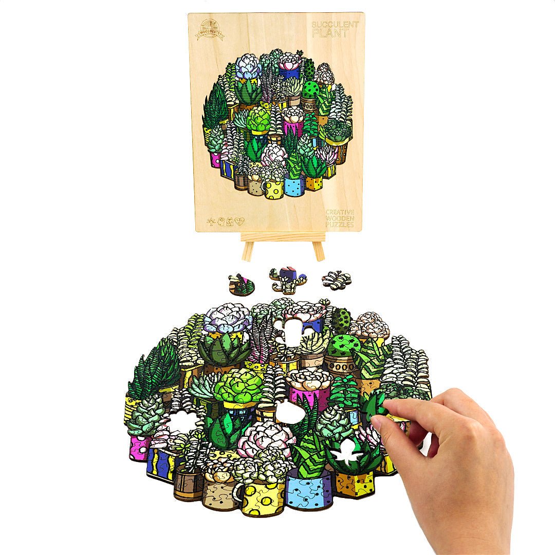 SUCCULENT PLANT Wooden Jigsaw Puzzle - KAAYEE Puzzle