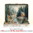 Suitcase scenery - Nordic forest Wooden Jigsaw Puzzle - KAAYEE Puzzle