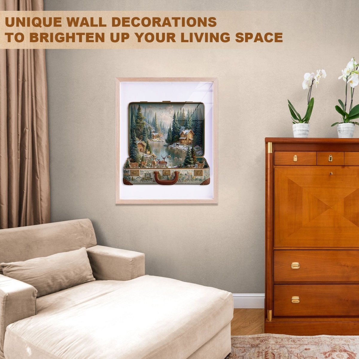 Suitcase scenery - Nordic forest Wooden Jigsaw Puzzle - KAAYEE Puzzle