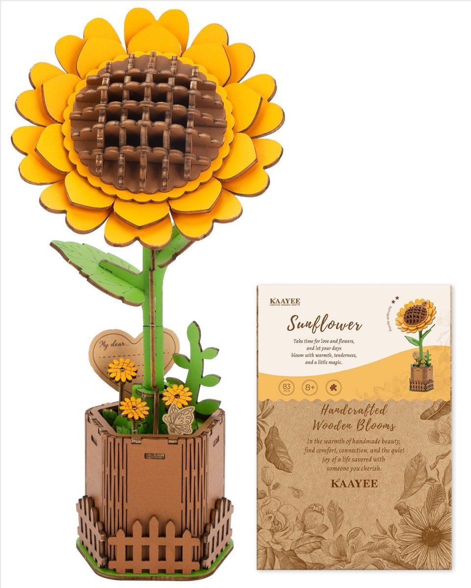 Sunflower DIY Wooden Flower - KAAYEE Puzzle