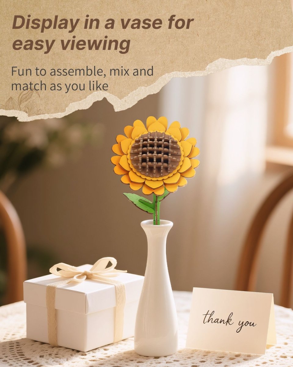 Sunflower DIY Wooden Flower - KAAYEE Puzzle