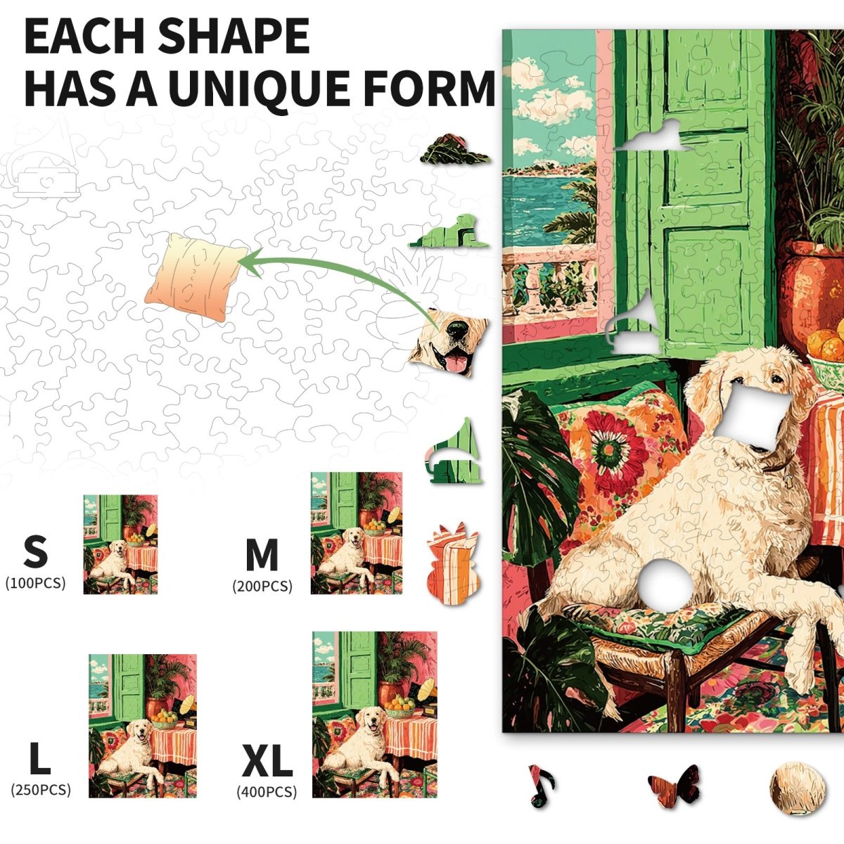 Sunny Golden Corner Wooden Jigsaw Puzzle - KAAYEE Puzzle