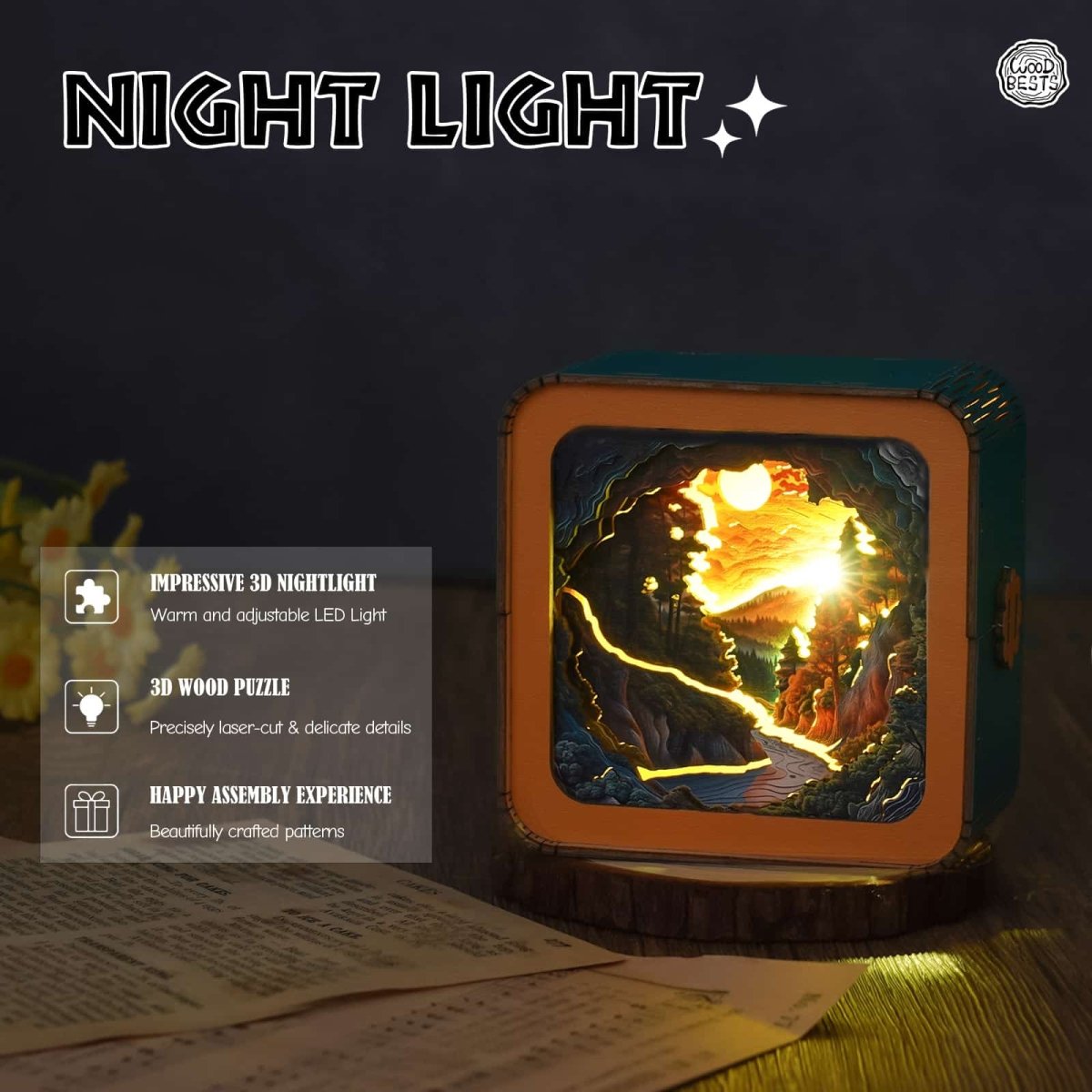Sunset Wilderness Path Night Light - KAAYEE Puzzle