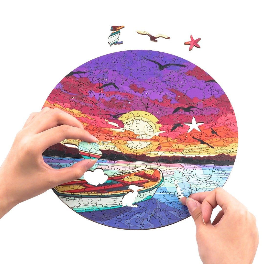 SUNSET Wooden Jigsaw Puzzle - KAAYEE Puzzle