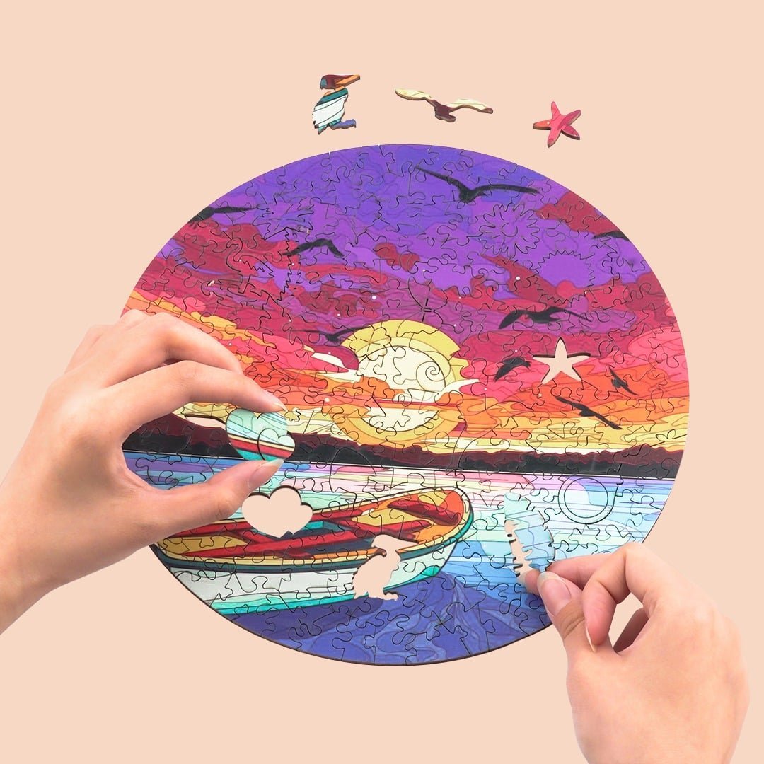 SUNSET Wooden Jigsaw Puzzle - KAAYEE Puzzle