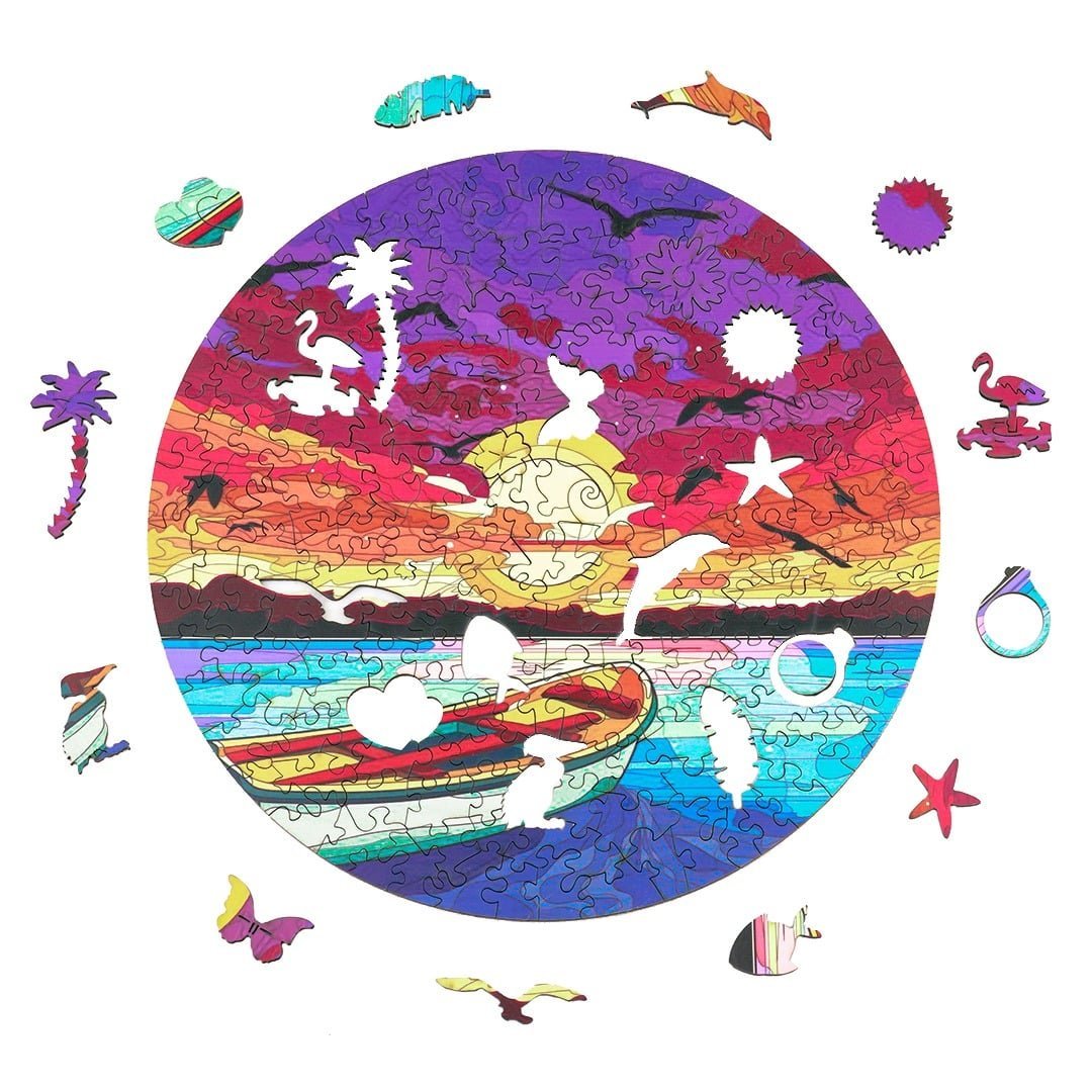 SUNSET Wooden Jigsaw Puzzle - KAAYEE Puzzle