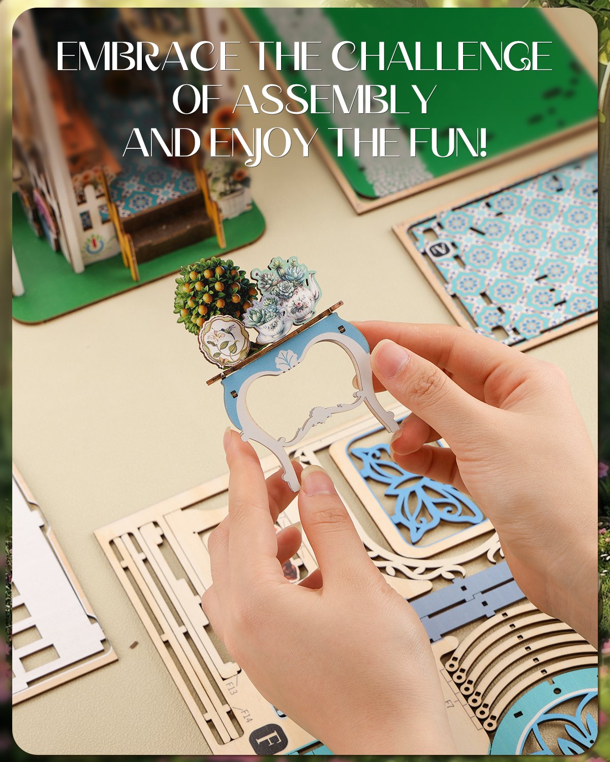 DIY Book Nook Kit,3D Wooden Puzzle