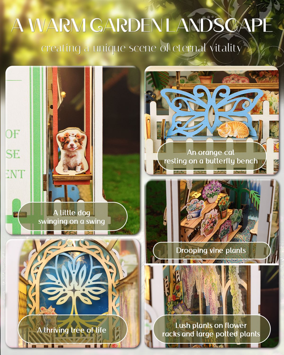 DIY Book Nook Kit,3D Wooden Puzzle