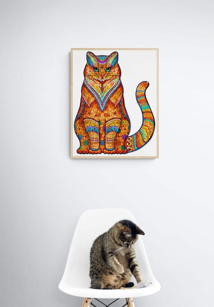 TACTFUL CAT Wooden Jigsaw Puzzle - KAAYEE Puzzle