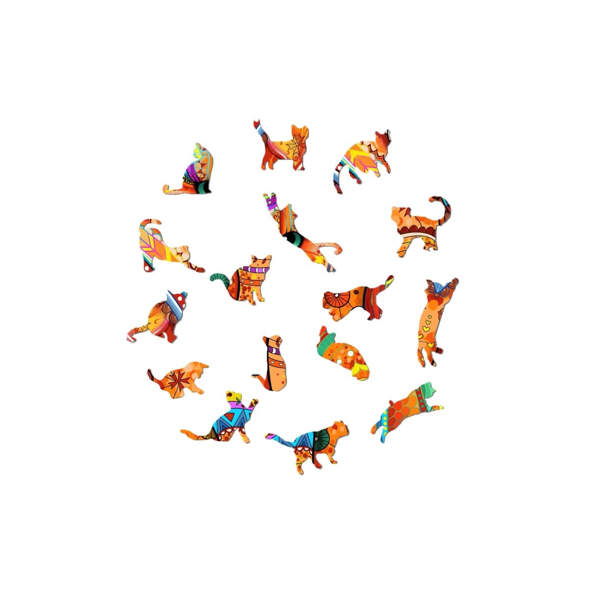 TACTFUL CAT Wooden Jigsaw Puzzle - KAAYEE Puzzle