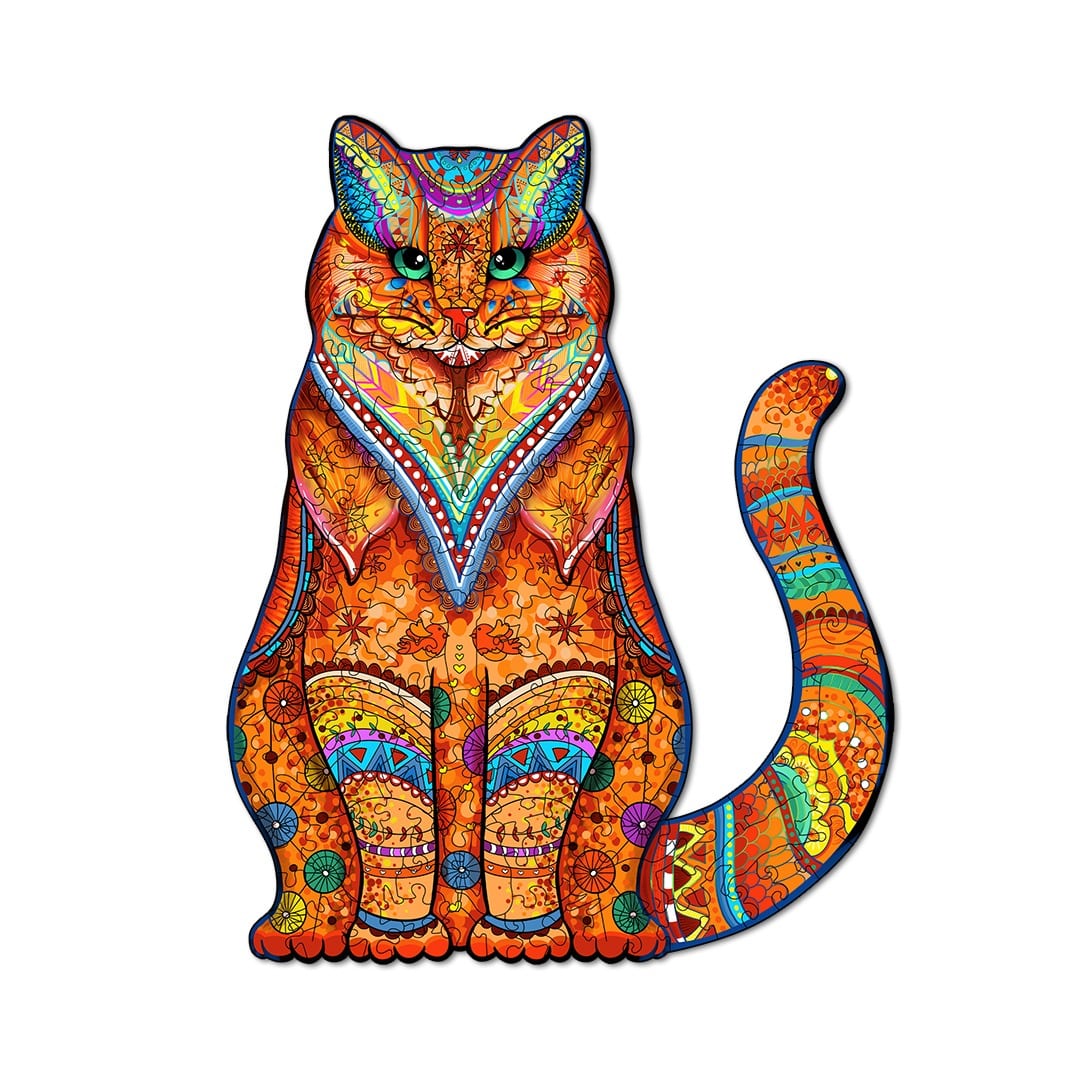TACTFUL CAT Wooden Jigsaw Puzzle - KAAYEE Puzzle