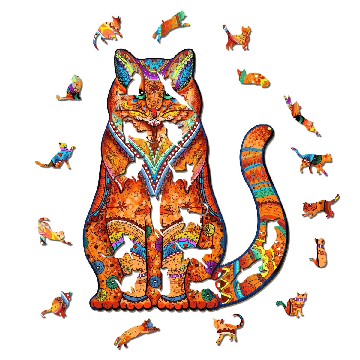 TACTFUL CAT Wooden Jigsaw Puzzle - KAAYEE Puzzle