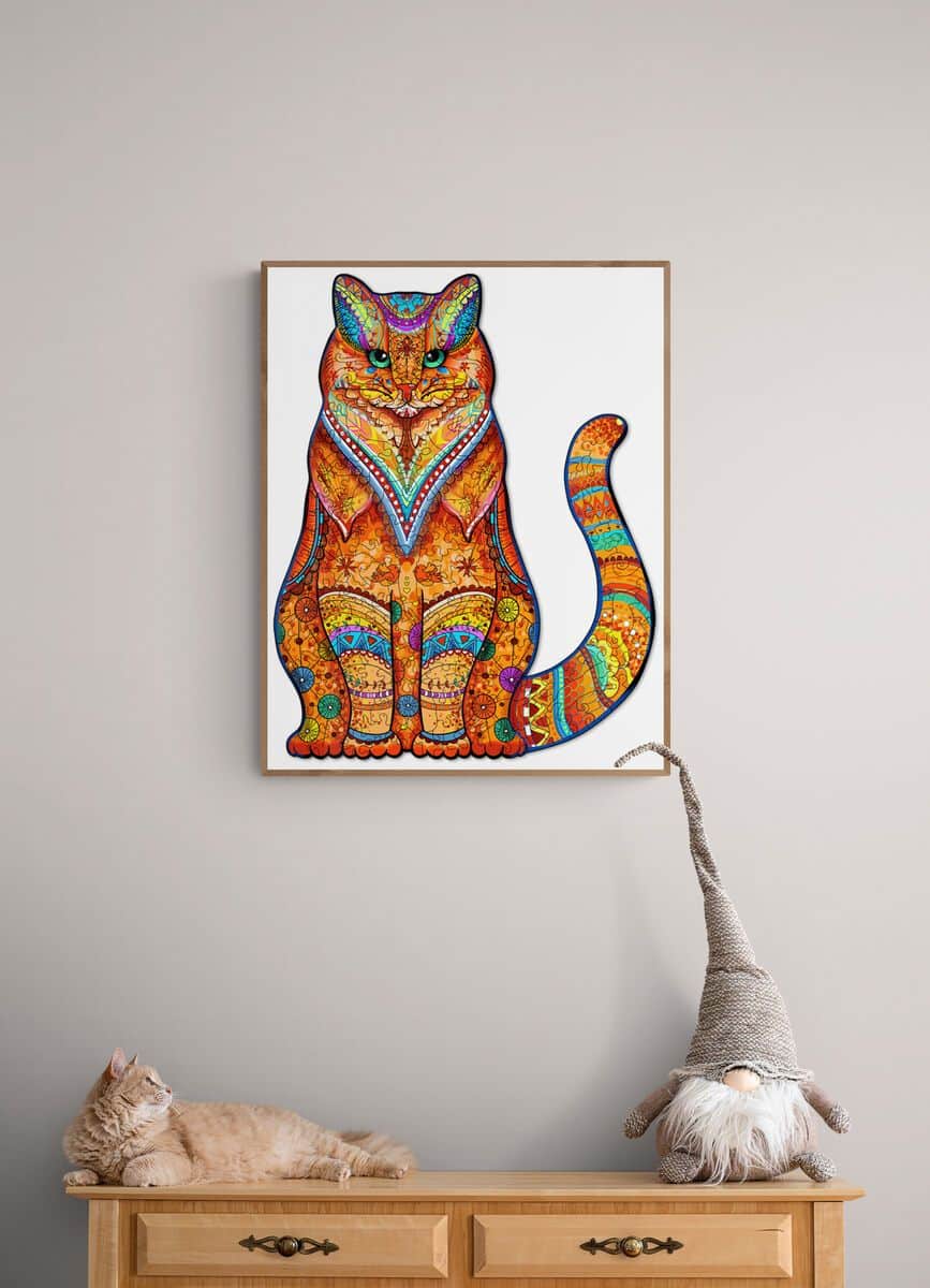 TACTFUL CAT Wooden Jigsaw Puzzle - KAAYEE Puzzle