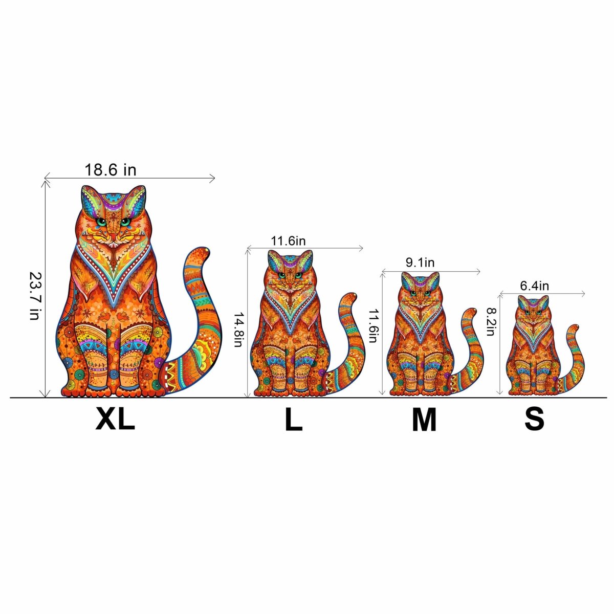 TACTFUL CAT Wooden Jigsaw Puzzle - KAAYEE Puzzle