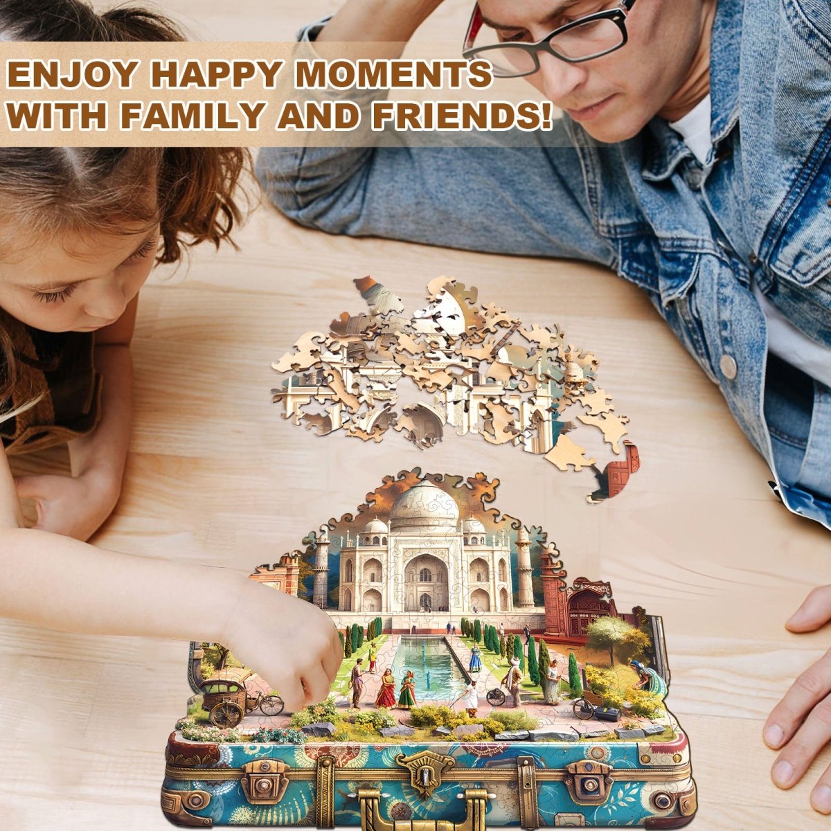 Taj Mahal Tour Wooden Jigsaw Puzzle - KAAYEE Puzzle