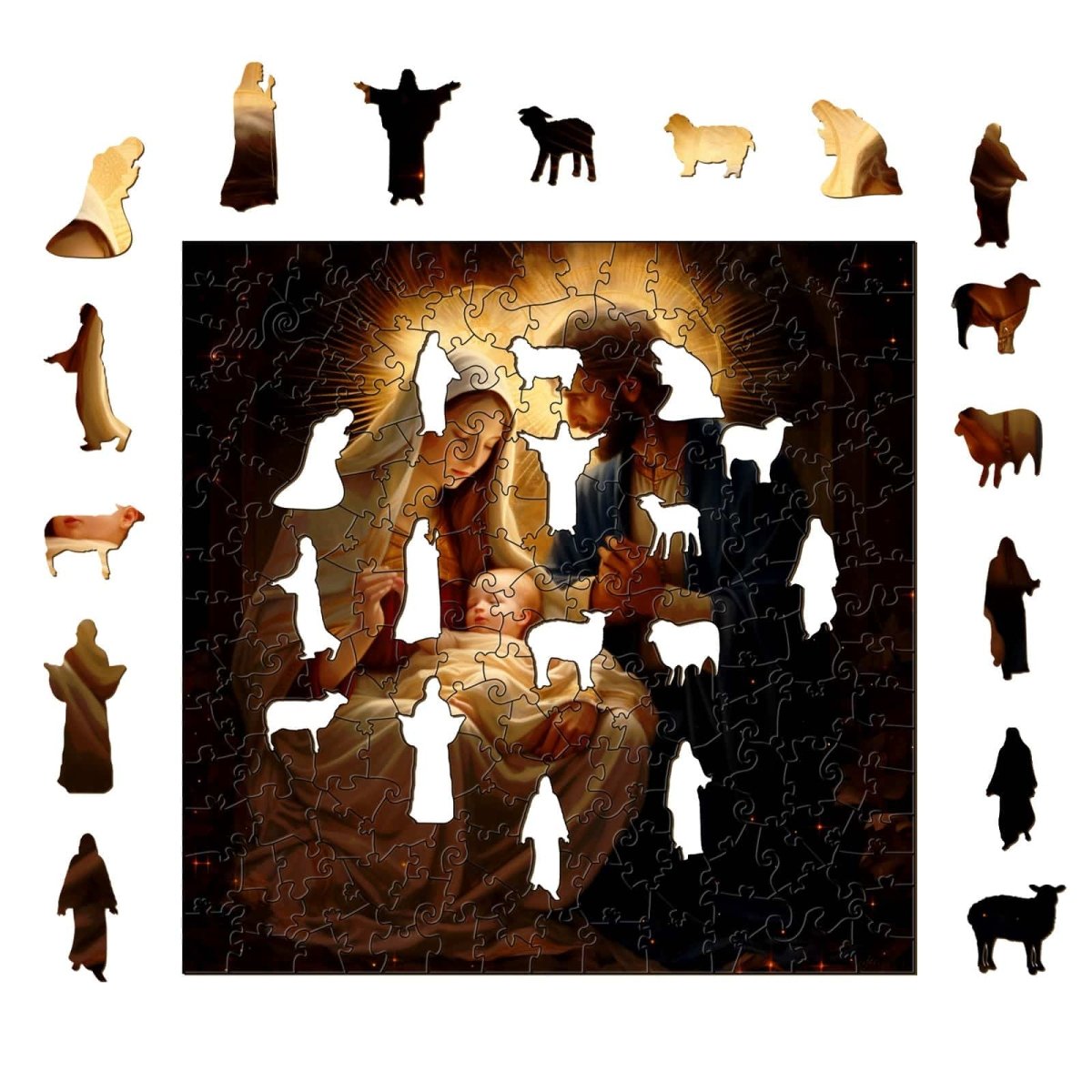 The Birth of Jesus Wooden Jigsaw Puzzle - KAAYEE Puzzle