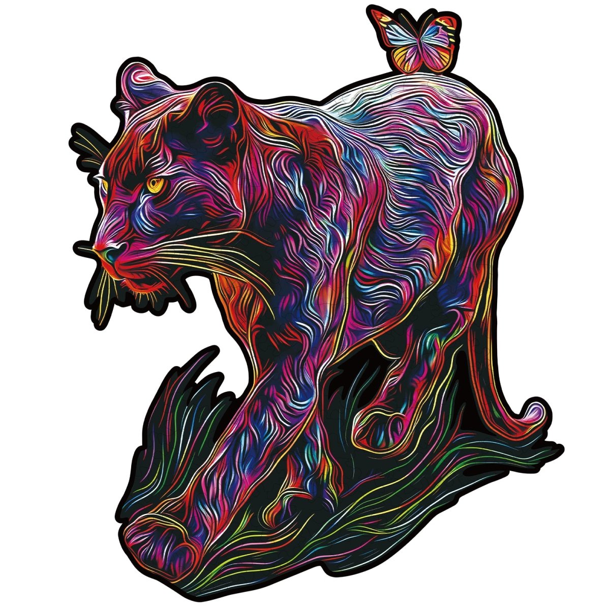 The Dazzing Panther Wooden Jigsaw Puzzle - KAAYEE Puzzle