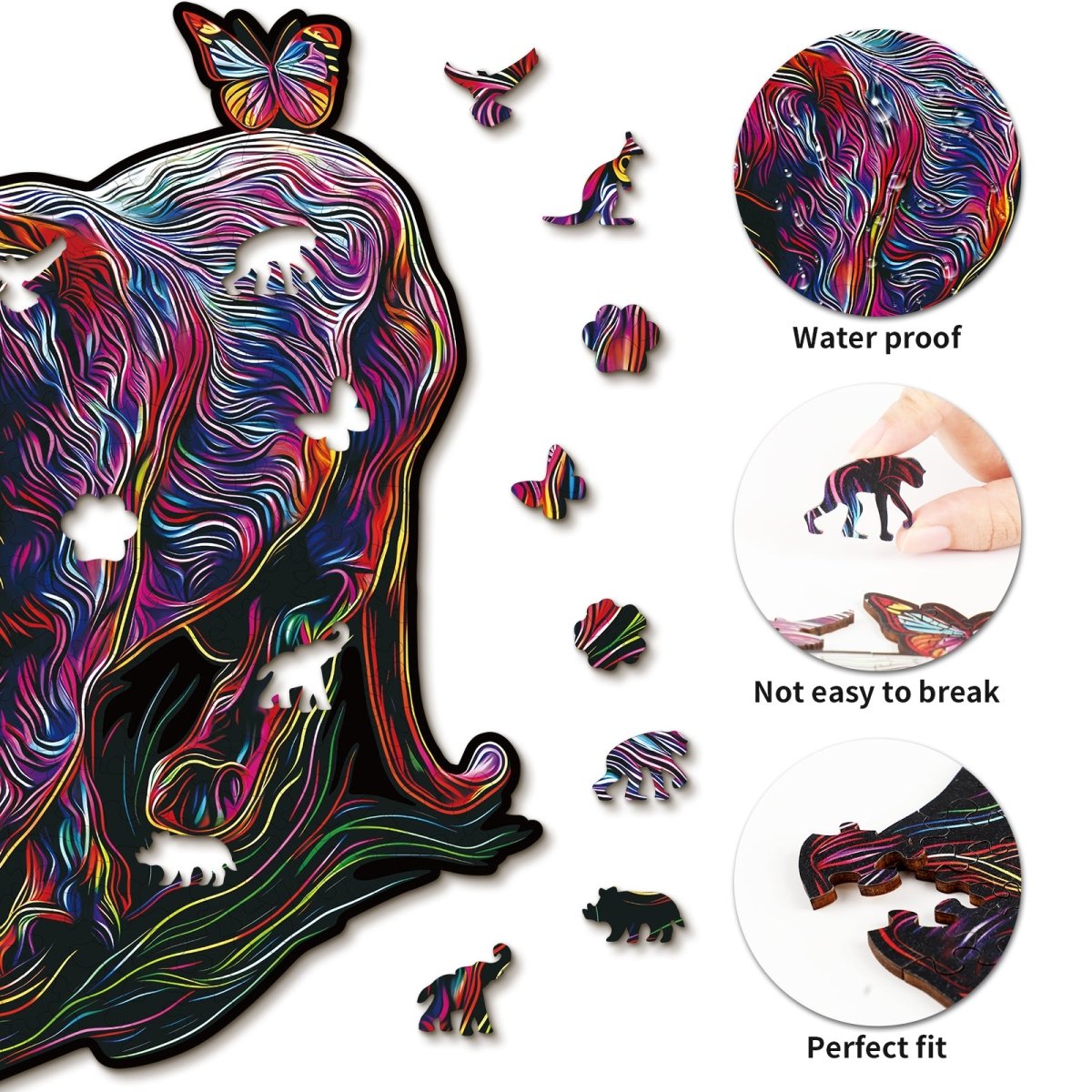 The Dazzing Panther Wooden Jigsaw Puzzle - KAAYEE Puzzle