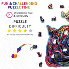 The Dazzing Parent - Child Cat Wooden Jigsaw Puzzle - KAAYEE Puzzle