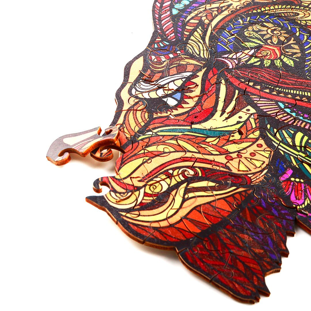 THE JUNGLE KING Wooden Jigsaw Puzzle - KAAYEE Puzzle