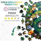 The Snake Family Wooden Jigsaw Puzzle - KAAYEE Puzzle