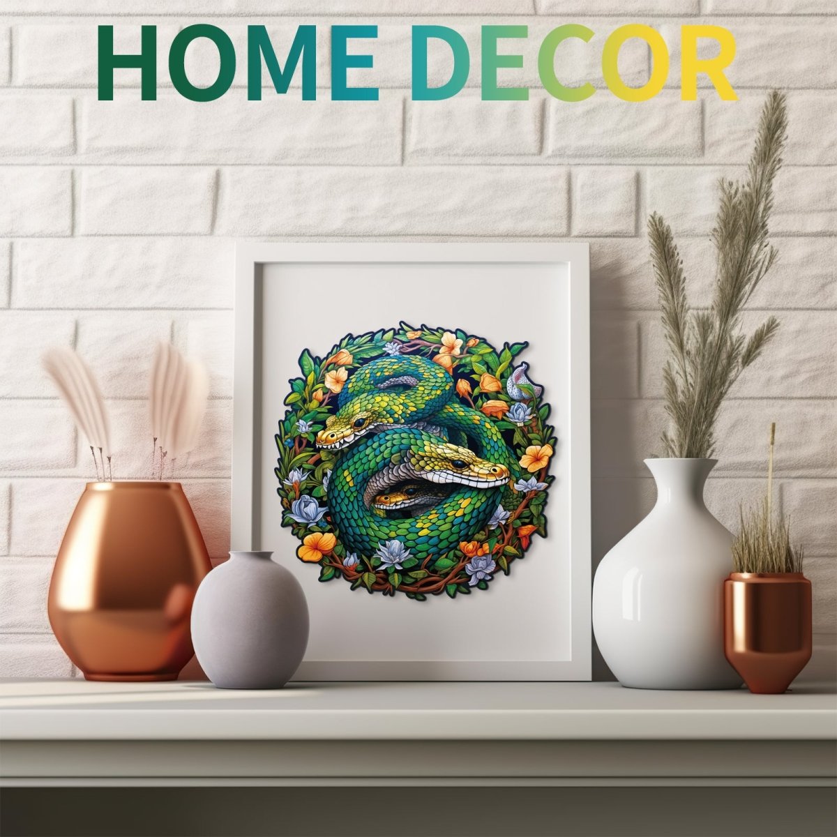 The Snake Family Wooden Jigsaw Puzzle - KAAYEE Puzzle