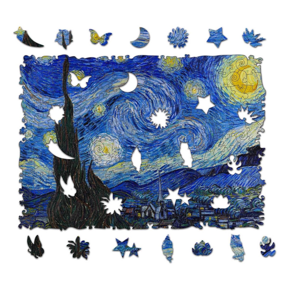 The Starry Night Wooden Jigsaw Puzzle - KAAYEE Puzzle