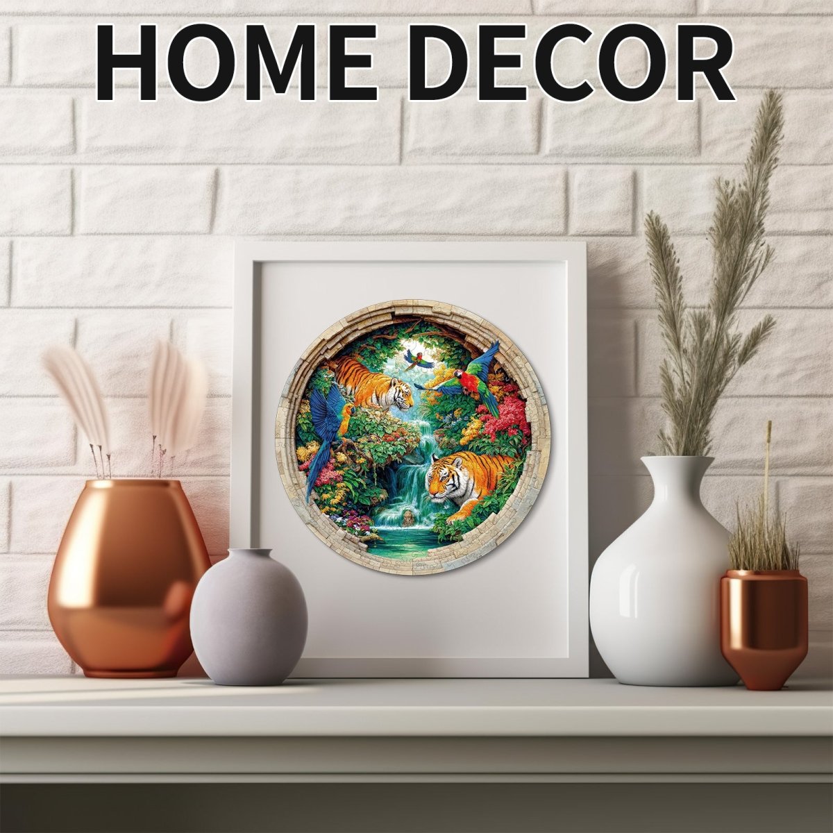 The Tiger Family Wooden Jigsaw Puzzle - KAAYEE Puzzle