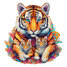 Tiger Family Wooden Jigsaw Puzzle - KAAYEE Puzzle