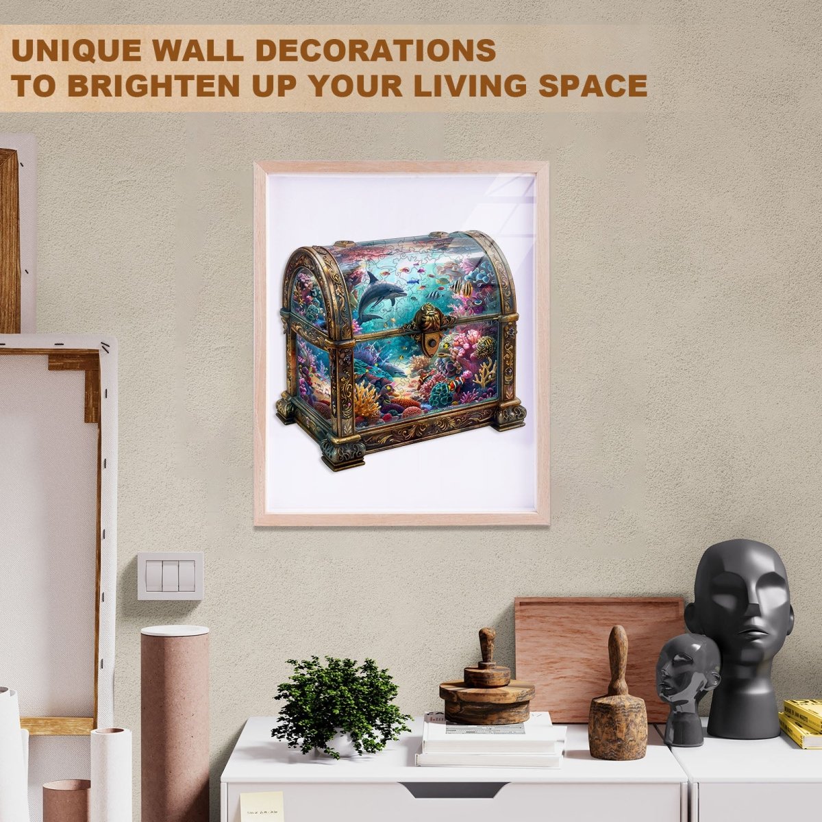 Treasure Chest Ocean - 3 Wooden Jigsaw Puzzle - KAAYEE Puzzle