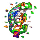 TREE FROG Wooden Jigsaw Puzzle - KAAYEE Puzzle