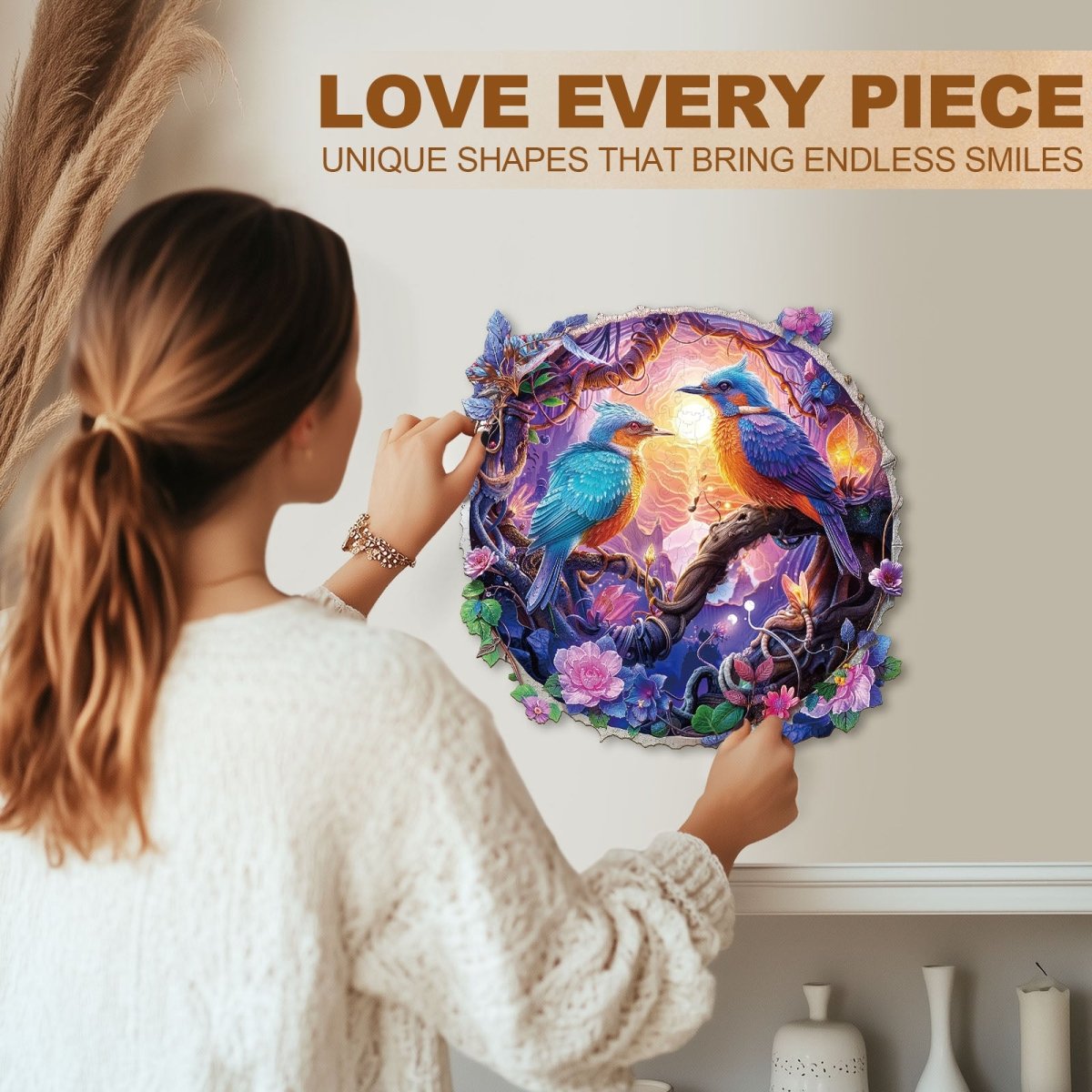 Twilight Plumage Wooden Jigsaw Puzzle - KAAYEE Puzzle