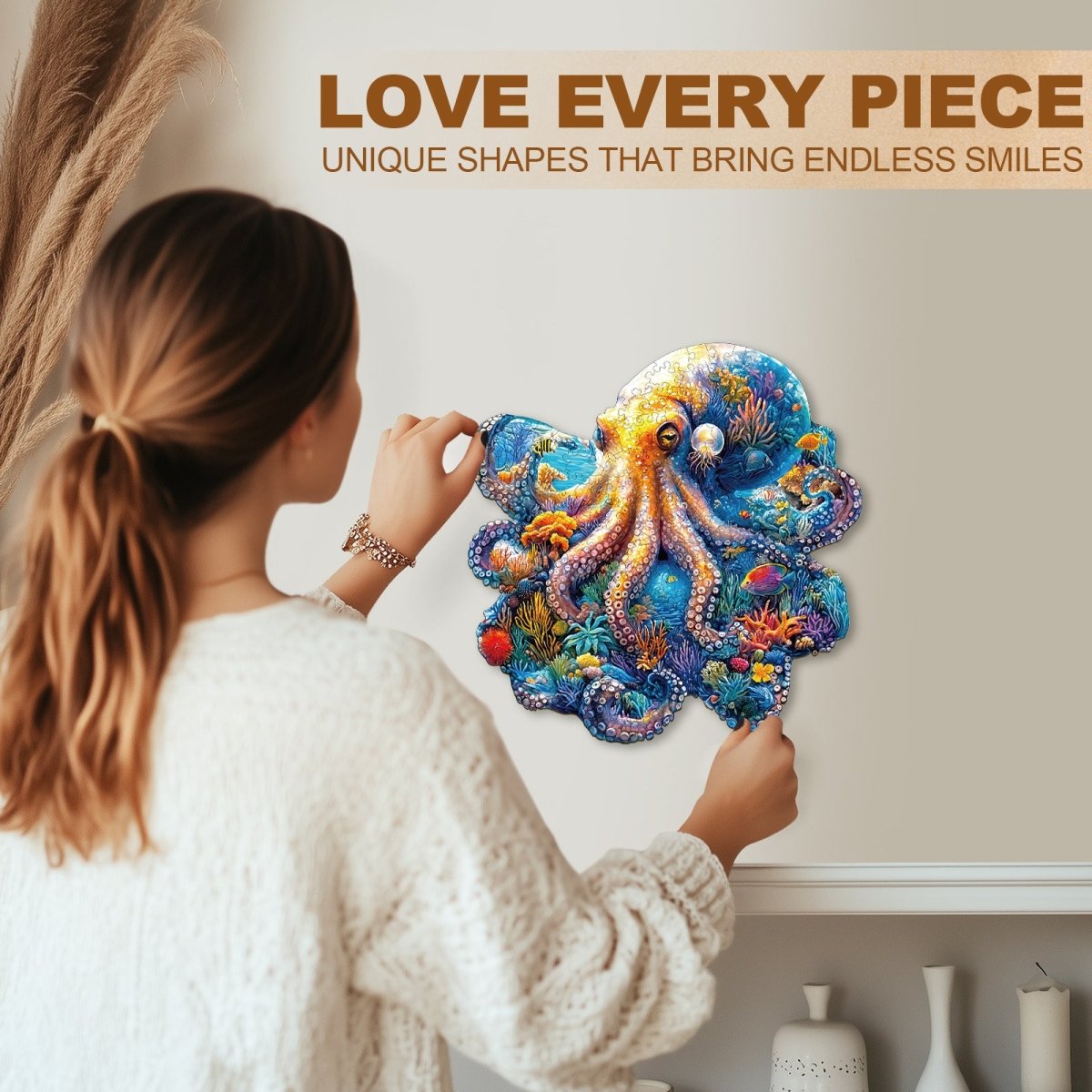 Underwater world - octopus Wooden Jigsaw Puzzle - KAAYEE Puzzle