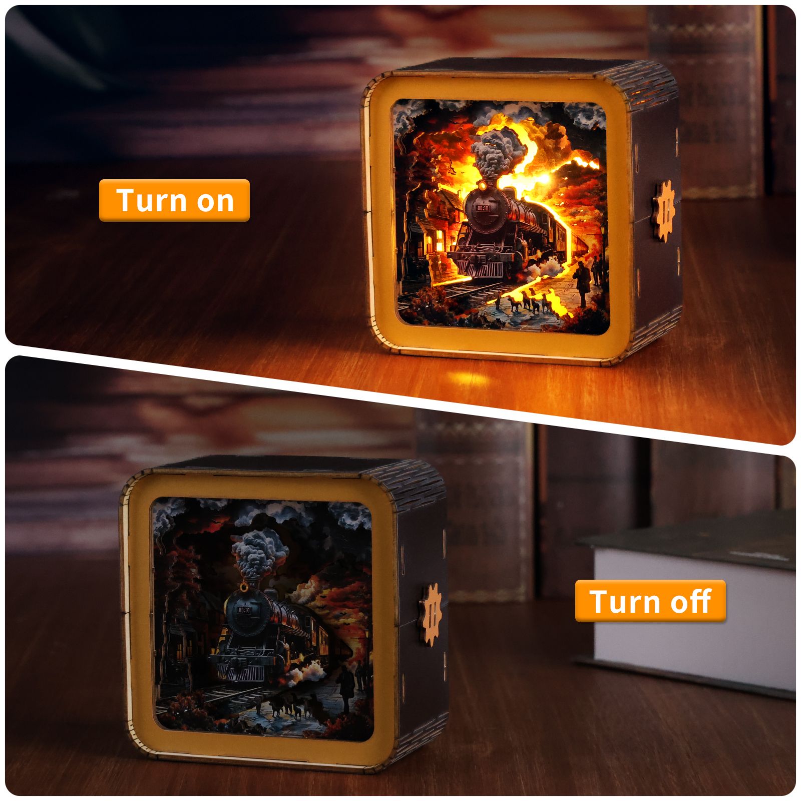3D Wooden Puzzle Night Light